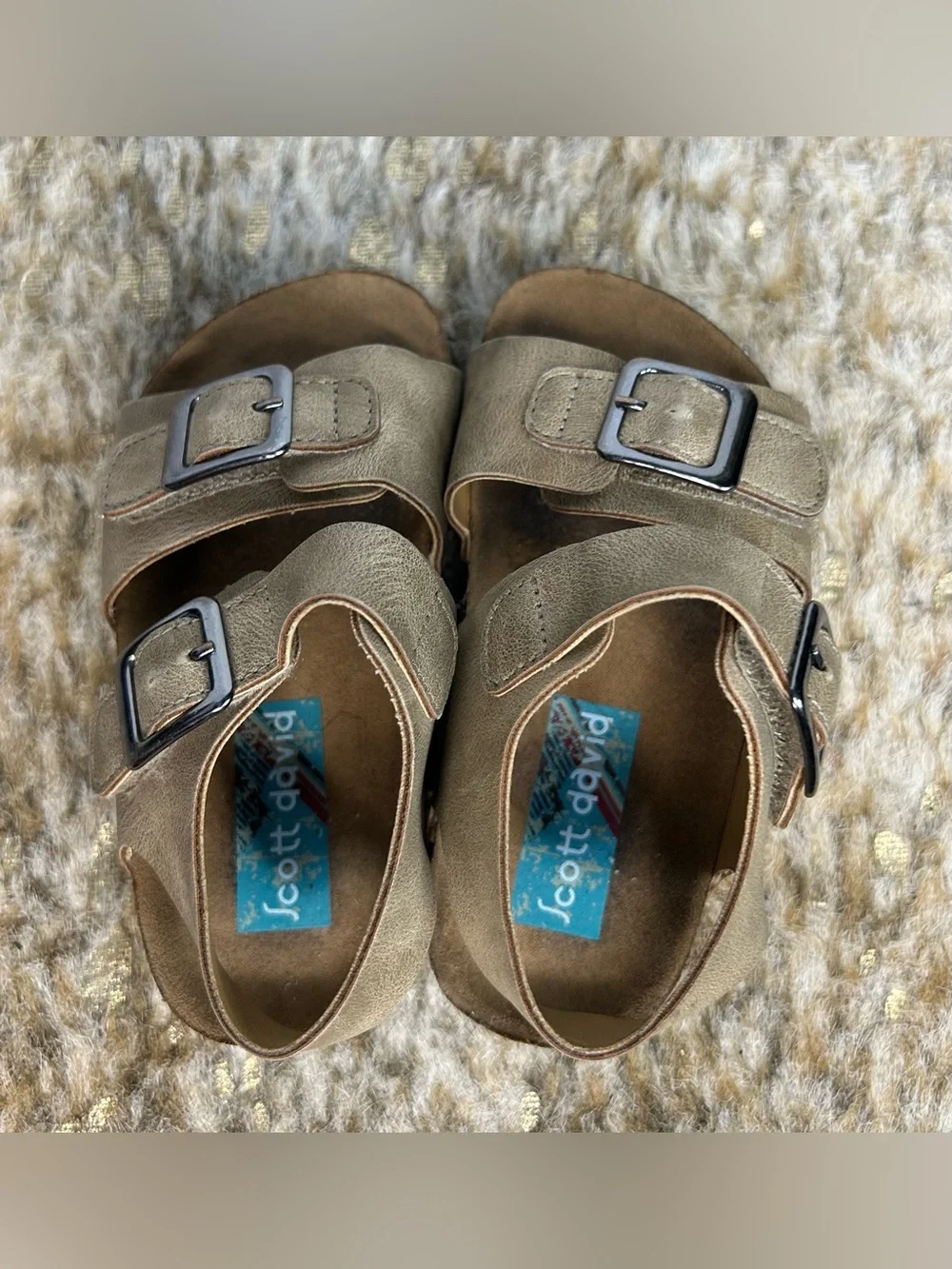 5‎ for $25🔥Scott David Tan Wedge Lil Zachary Sandals Toddler Size 7